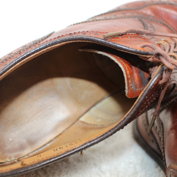 Footjoy Classics Brown Leather Brogue Wingtip 9.5 - Picture 6 of 8